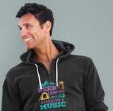 Beer Camping Country Music; Full-zip hoodie sweatshirt